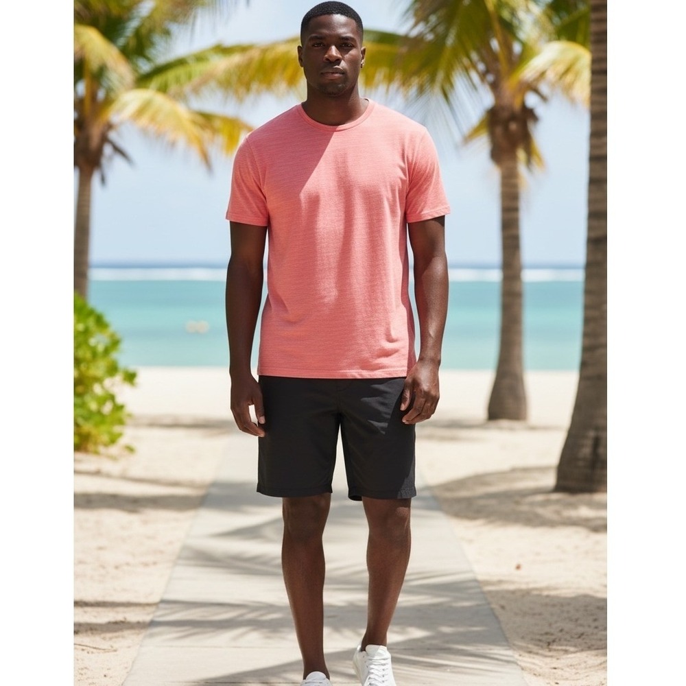 Tommy Bahama Men's Large Paradise Isles Tee Coral Quartz IslandZone‎ Shirt NWT